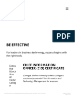 Chief Information Officer Certificate Calendar Costs and Curriculum Carneg 1