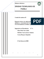 Reporte Técnico de Aplicación, Características Eléctricas y Mecánicas de Los Motores de CA, CD, Servomotores & Motor A Pasos