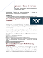 Servicio de Arquitectura y Diseño de Interiores