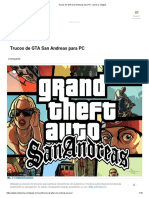 Trucos de GTA San Andreas para PC - Claves y Códigos PDF