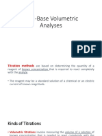 Unit 6 Acid and Base Volumetric Analysis New