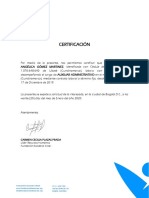 Certificación Laboral Funsocreer 2019 PDF