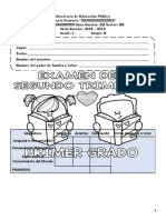 2° Examen Trimestral de PRIMER GRADO