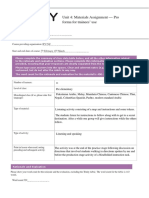 Form 8 - Unit 4 - Materials Assignment - Pro Forma For Trainees Use