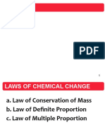 Laws of Chemical Xhanges