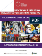 Instruccion Viceministerial N°4 Sobre El Programa de Artes en Las Escuelas PDF