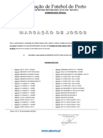 CIRCULAR Nº.150 (19-20) - Marcação de Jogos C.D. Futebol Época 2019-2020 - 14 A 20 Dezembro de 2019