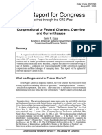 Congressional or Federal Charters Overview and Current Issues PDF