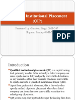 Qualified Institutional Placement: Presented by - Sandeep Singh 09-II-247 Shyamu Pandey 09-II-250