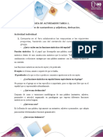 Actividades Tarea 1 Declinar Sustantivos y Adjetivos, Derivación.