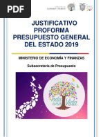 Justificativo y Gastos Proforma 2019 10 Dic