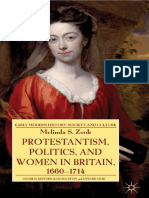 (Early Modern History - Society and Culture) Melinda S. Zook (Auth.) - Protestantism, Politics, and Women in Britain, 1660-1714-Palgrave Macmillan UK (2013) PDF