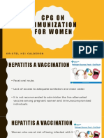 CPG On Immunization For Women