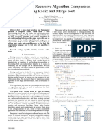 Iterative and Recursive Algorithm Comparison Using Radix and Merge Sort