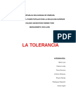 Trabajo de La Tolerancia