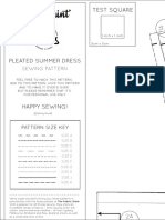 Pleated Summer Dress Pattern A4-1-1 PDF