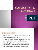 Capacity To CONTRACT