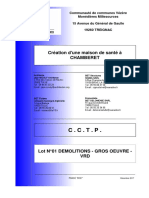 CCTP Lot N°01 DCE Maison de Santé CHAMBERET PDF