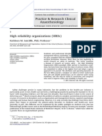 High Reliability Organizations - Sutcliffe - 2011 PDF