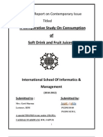 A Comparitive Study Onsoft Drink and Fruit Juice