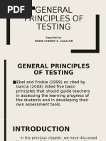 General Principles of Testing