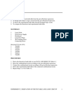 2 - Derivation of Truth Table and Logic Circuit