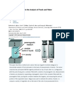 Magnetic Levitation in The Analysis of Foods and Water