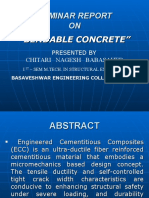 Seminar Report ON " Bendable Concrete"