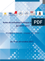 Actes Du Troisieme Colloque Internationa PDF