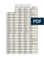 3.1 Regular Verbs and Phonetic Trascription