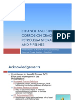 Ethanol and SCC in Petroleum Storage Tanks and Pipelines (Compatibility Mode)