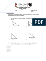 Monthly Exam 1 Trigonometry