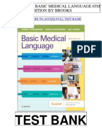 Basic Medical Language 6th Brooks Test Bank