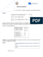 Guía N°7 Lenguaje Algebraico