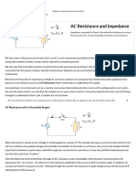 AC Resistance and Impedance in An AC Circuit PDF