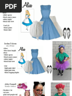 Alice in Wonder Land Costume and Makup