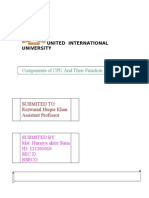 Components of CPU and Their Function: United International University