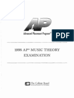 Music Theory Released Exam 1998