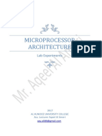 Microprocessor Architecture-Lab Tutorial