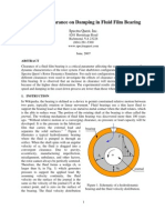 Effects of Clearance On Damping in Fluid Film Bearing: Spectra Quest, Inc