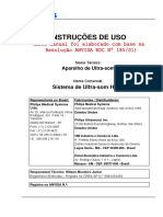 INSTRUÇÕES DE USO. Nome Técnico - Aparelho de Ultra-Som. Nome Comercial - Sistema de Ultra-Som HD15