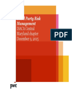 Third Party Risk Management ISACA Central Maryland Chapter December 9, 2015