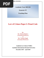 TP - Law of Crimes Paper IPenal Code - December'19-April'20