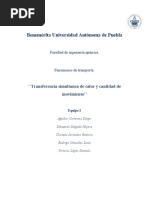 Transferencia Simultanea de Calor y Movimiento