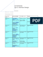 DHA 5342 - Class Schedule Interactive Design 2: Interface Design