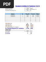 Calculate Air Ventilation For Transformer or D.G Room (1.1.19)