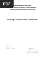 Fisioterapia A Nivel Nacioanl e Internacional