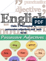 Clase 1 Adjetivos Posesivos y Verbo To Be