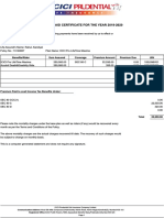 Icici Premium Paid Certificate Sample