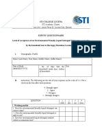 Survey Questionnaires Liquid Detergent